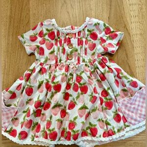 Sweethoney Strawberry Dress 12m